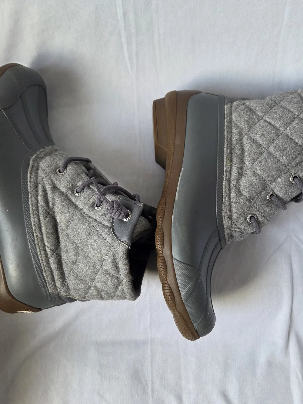 Sperry Grey Waterproof Duck Boots